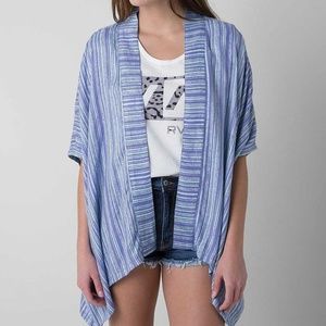 RVCA Blue Crest Woo Would Striped Kimono